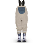 Children Kids Toddlers Waterproof Chest Waders with Pocket and Bag (1.5-9 yrs old) Olive Zebra
