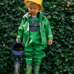 LOVRAIN Kids Waterproof Rain Jacket Green