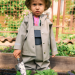 LOVRAIN Kids Waterproof Rain Jacket Light Olive
