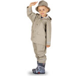 LOVRAIN Kids Waterproof Rain Jacket Light Olive