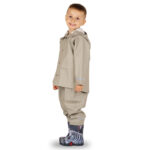 LOVRAIN Kids Waterproof Rain Jacket Light Olive