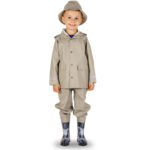 LOVRAIN Kids Waterproof Rain Jacket Light Olive