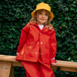 LOVRAIN Kids Waterproof Rain Jacket Red