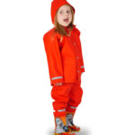LOVRAIN Kids Waterproof Rain Jacket Red