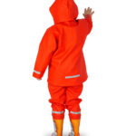 LOVRAIN Kids Waterproof Rain Jacket Red