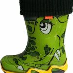 Wellies Rain Boots Warm Fleece-Lined Unisex Children Wellington Boots Croc